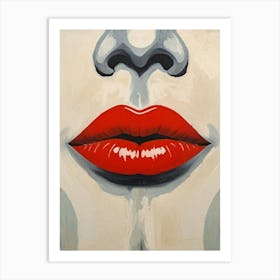 Red Lips Art Print