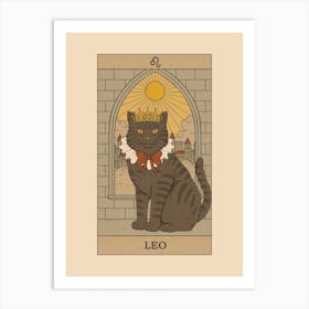 Leo Cat Art Print