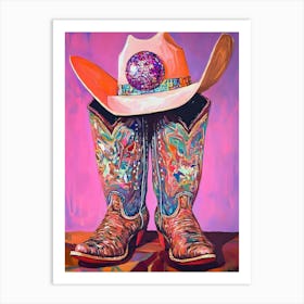 Cowboy Boots 8 Art Print