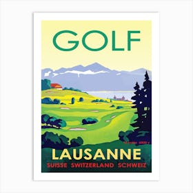 Golf in Lausanne, Switzerland Art Print