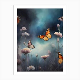 Butterflies In The Sky 3 Art Print