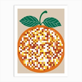 Orange Mosaic 50 Art Print