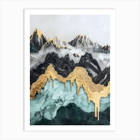 Vindhyas' Golden Peaks - Lavish Naturalism Art Print