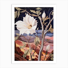 Moonflower 1 Flower Painting Art Print