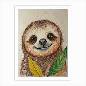 Sloth 15 Art Print