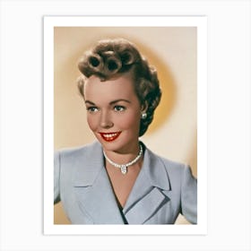 Jane Wyman Retro Collage Movies Art Print