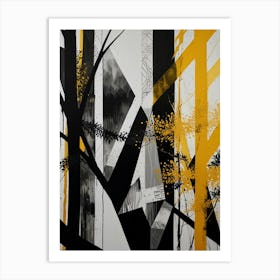 Abstract Painting, Yellow And Black Póster