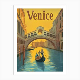 Aihrgdesign A Mid Century Modern Travel Poster For Venice Sho 9a6a3e9c E5a6 4773 9130 092e658a93ac 1 Art Print