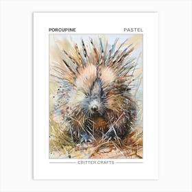 Porcupine Pastel Watercolour 4 Poster Poster