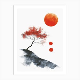 Red Cherry Tree Art Print