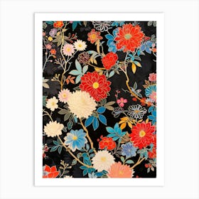 Hokusai Great Japan Botanical Japanese 4 Art Print