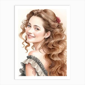 Portrait Of A Young Woman Art Print