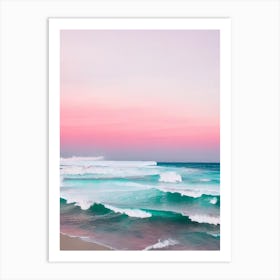 Coogee Beach, Australia Pink Photography 1 Art Print