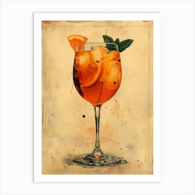 Aperol Spritz Orange 124 Art Print