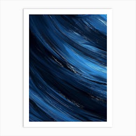 Abstract Blue Wave 2 Art Print