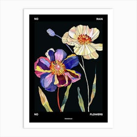 No Rain No Flowers Poster Ranunculus 4 Art Print