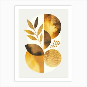 Gold Abstract Painting 12 Art Print