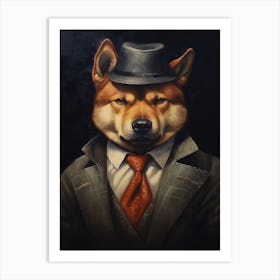 Gangster Dog Akita Art Print
