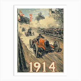 Aihrgdesign A Vintage Poster Of An Automobile Rally In 1914 F 7000ba04 0139 40ab 84a9 42546e70ae2f 1 Art Print