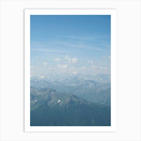 Cime de Carron at 4000 meter high overlooking the french alps - France mountain and landscape - nature and travel photography by Christa Stroo Photography Art Print