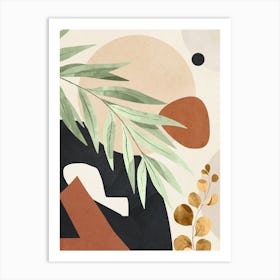 Branches And Leaves In An Abstraction 01 Art Print