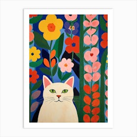 Cat In The Garden 6 Art Print