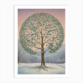 Magic Winter Tree Art Print