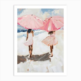 Two Girls On The Beach Art Print