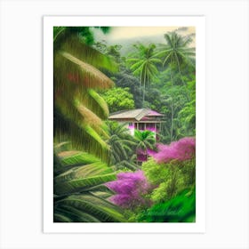Dominical Costa Rica Soft Colours Tropical Destination Art Print