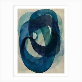 'Blue Swirl' Art Print