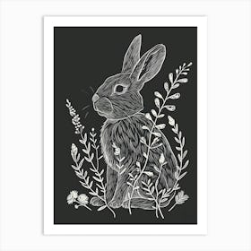 Britannia Petite Rabbit Minimalist Illustration 1 Art Print