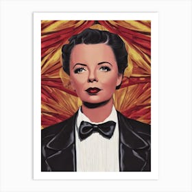 Ida Lupino Illustration Movies Art Print