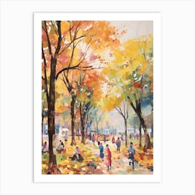 Autumn City Park Painting Peoples Park Shanghai China Art Print