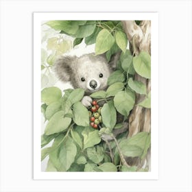 Storybook Animal Watercolour Koala 1 Art Print