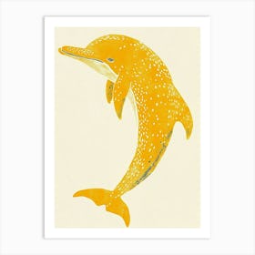Yellow Dolphin 1 Art Print