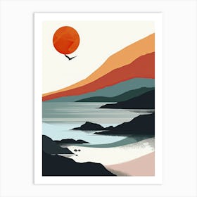 Sunset Over Scotland 1 Art Print