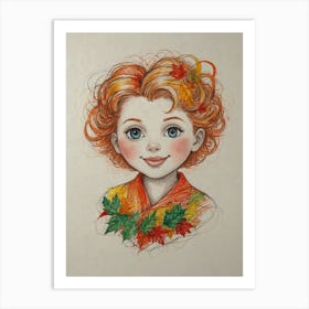 Autumn Girl 5 Art Print