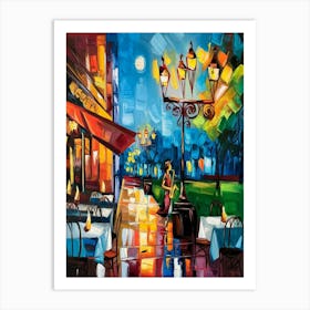 Night At The Restaurant Art Print