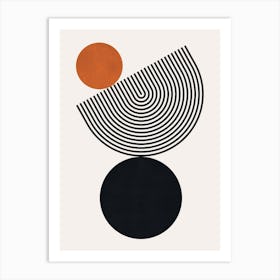 Lines and circles 3 Art Print