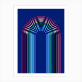 Rainbow Arches Blue Art Print