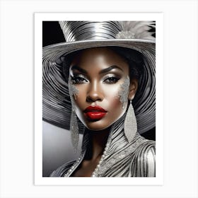 Afro-American Beauty Rich Slay 16 Art Print