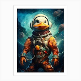 Duck In Space 3 Art Print