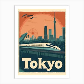 Aihrgdesign A Mid Century Modern Travel Poster For Tokyo Show 0dda53ba C866 4058 B67c E0d8428a4516 1 Art Print