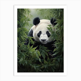 Panda Art In Realism Style 2 Art Print