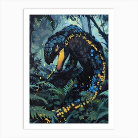 Lizard In The Jungle Art Print