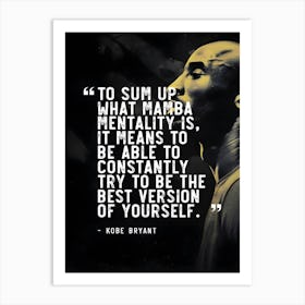 Kobe Bryant Funny Inspirational Quote Nba Art Print