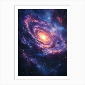 Galaxy Spiral In Space Art Print