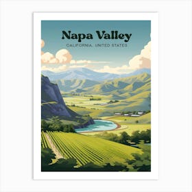 Napa Valley California United States Hillside Travel Art Art Print