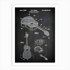 Guitar Blueprint Guitar Gifts Martin Acoustic Guitar Guitar Decor Guitar Wall Decor Guitar Poster Guitar Patent Print Mg7661 Art Print