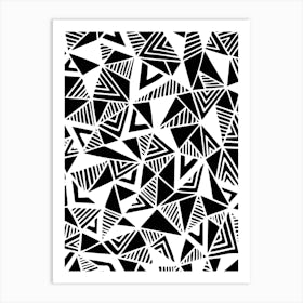 Jazzy Triangles Abstract Geometric Art Print